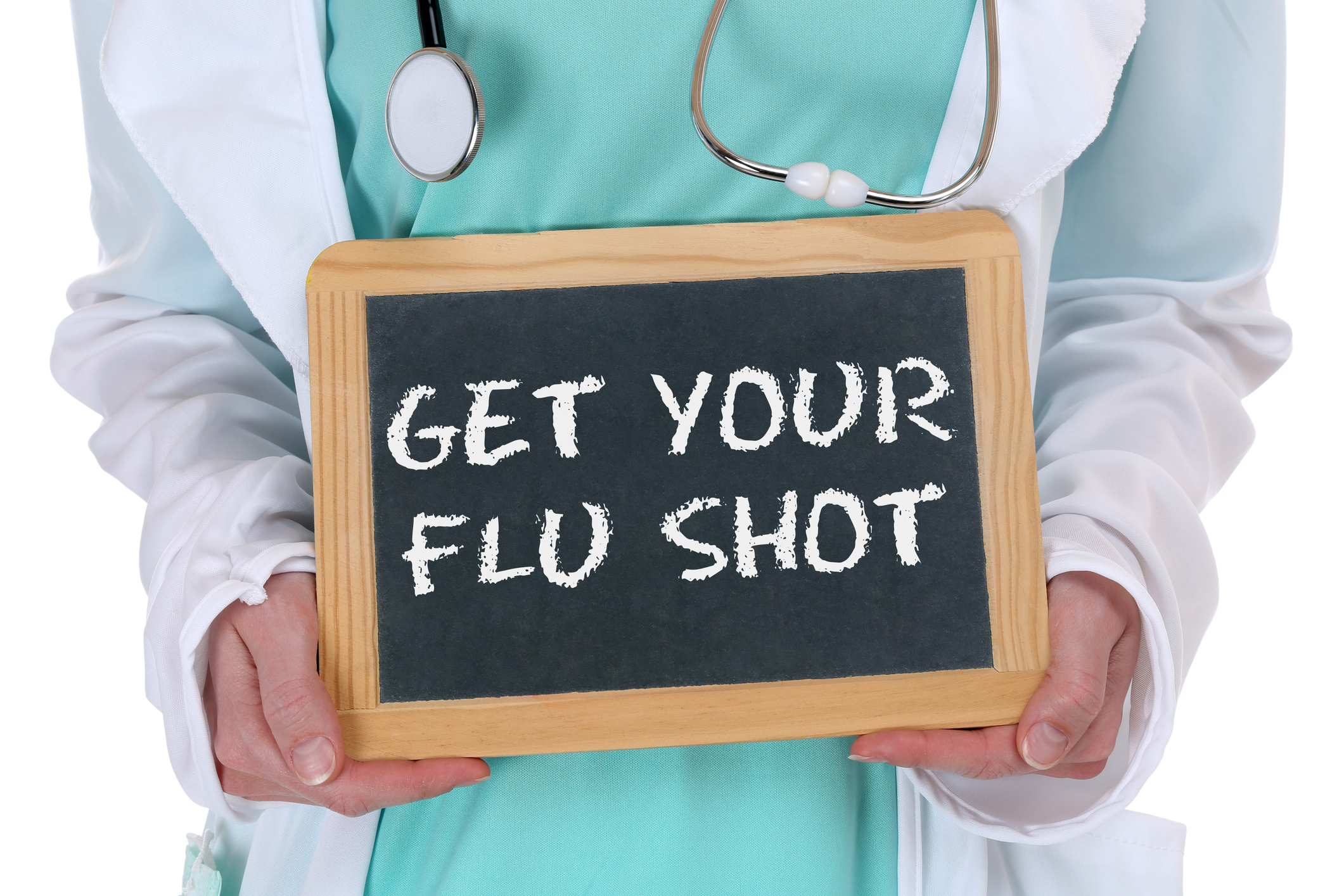 Sign that says get your flu shot