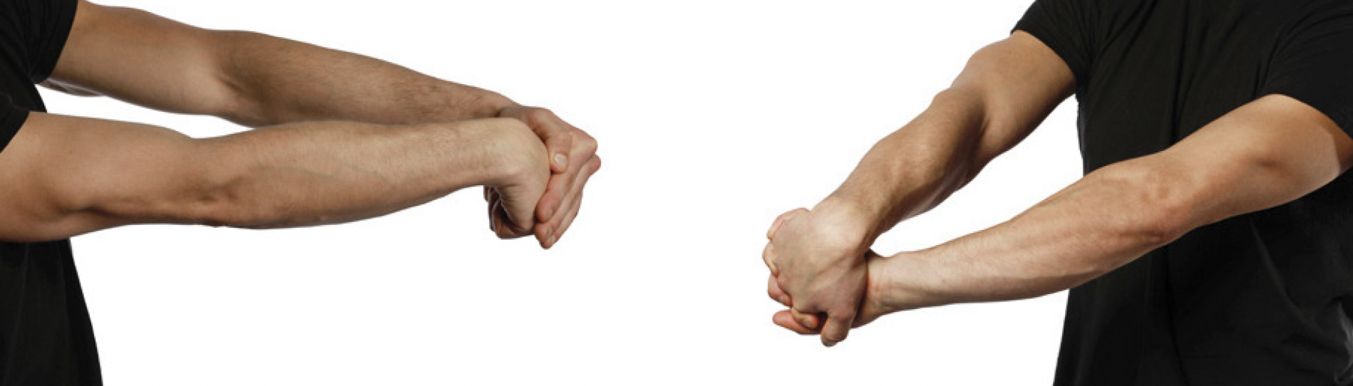 man demonstrating forearm muscle stretches