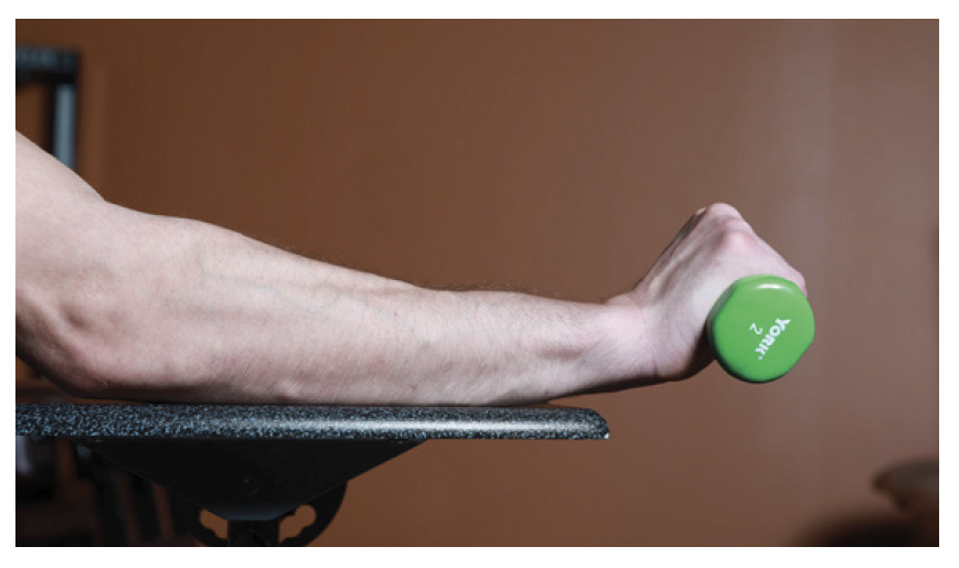 wrist extension curl demonstration 2