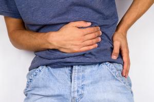Man with hernia pain