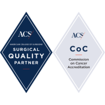 The American College of Surgeons Commission on Cancer (CoC) logos